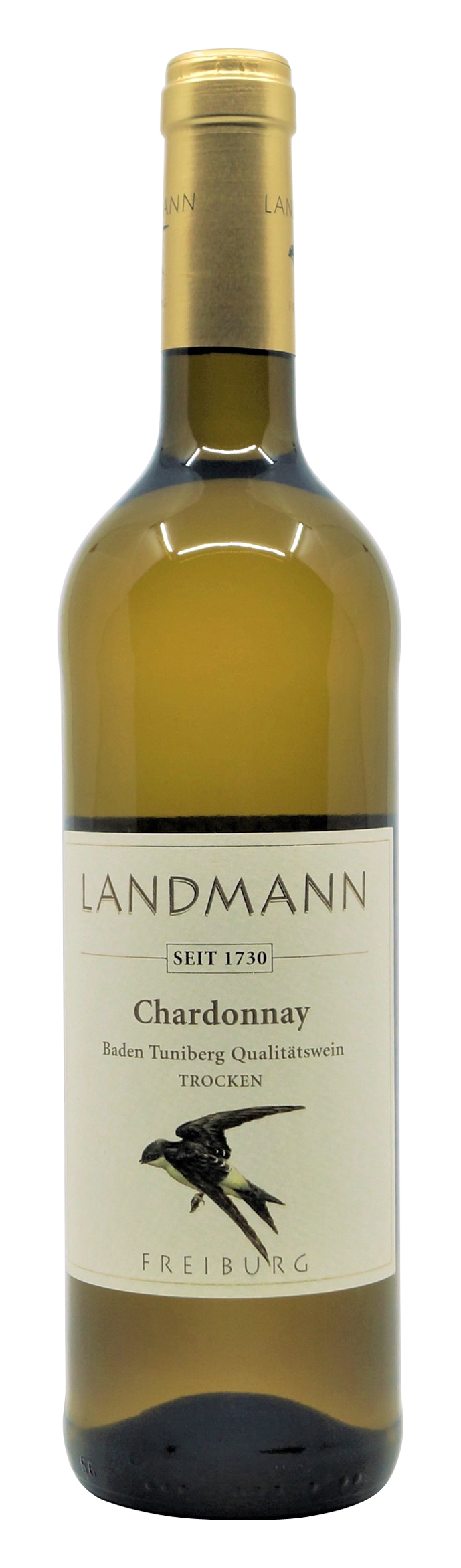 2019er Chardonnay trocken vom Weingut Landmann aus Waltershofen, 0,75 l Flasche (  16,27 €/ Liter)