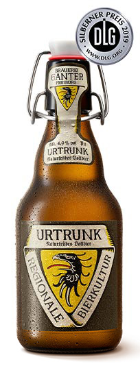 Urtrunk, Ganter Bier aus Freiburg, 0,33l Flasche ( Liter/ 3,15€)